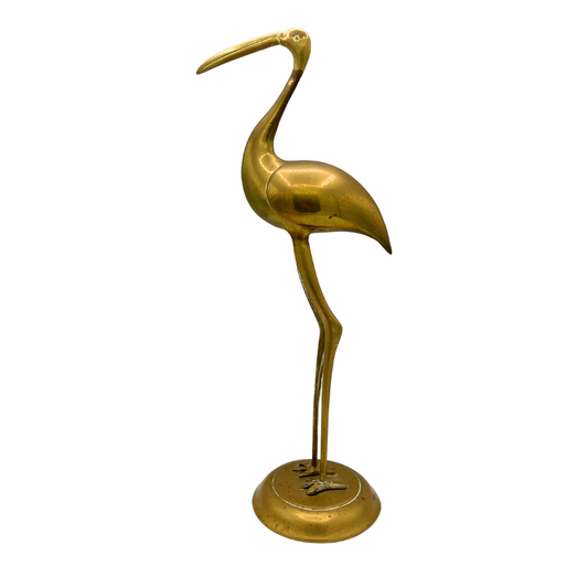 vintage tall brass crane