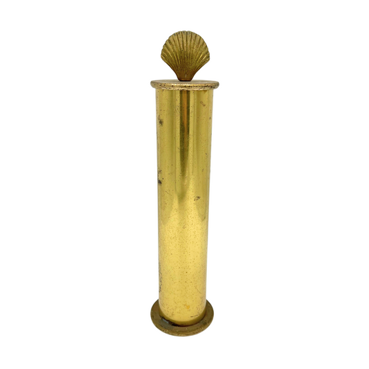 vintage brass shell match holder
