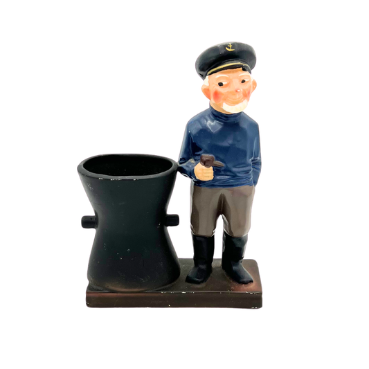 vintage ceramic captain figurine