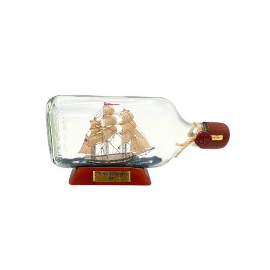 vintage Charles W. Morgan ship in a bottle