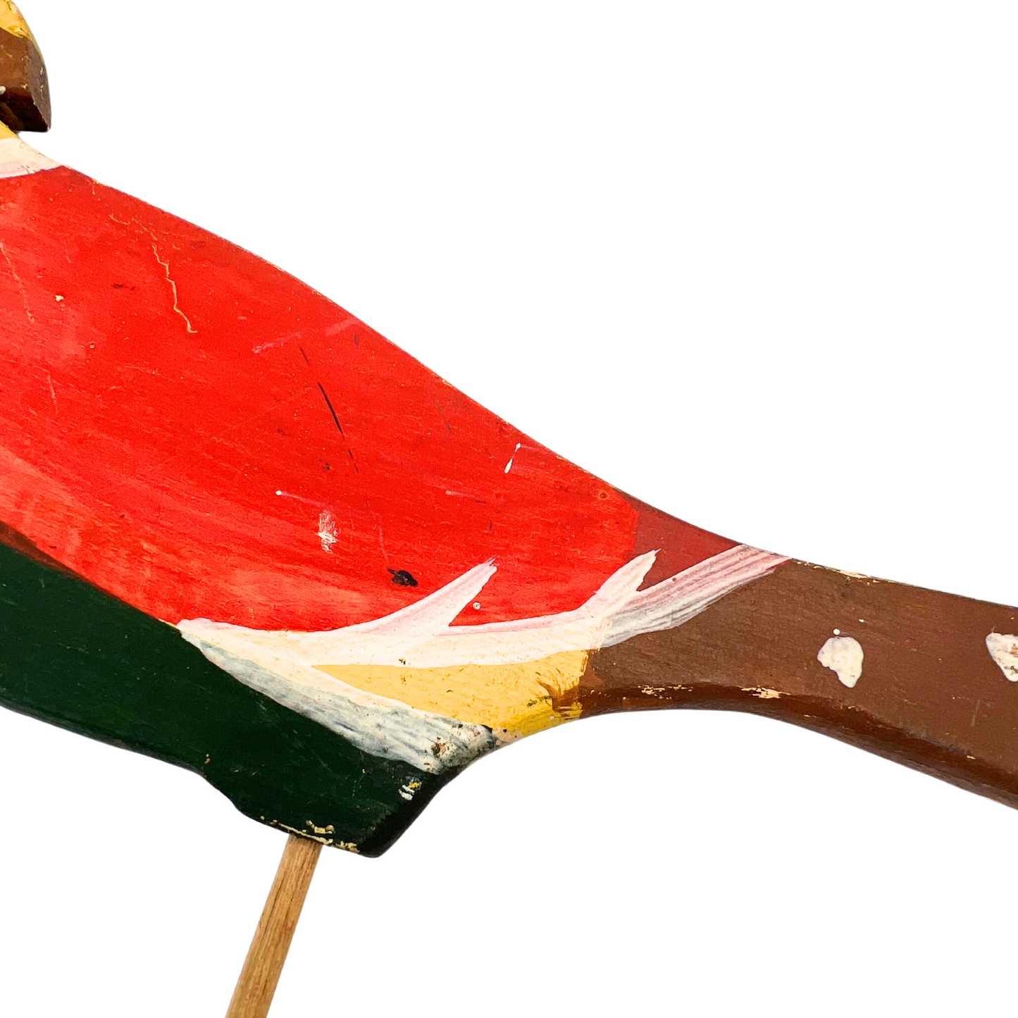 vintage painted pheasant on post