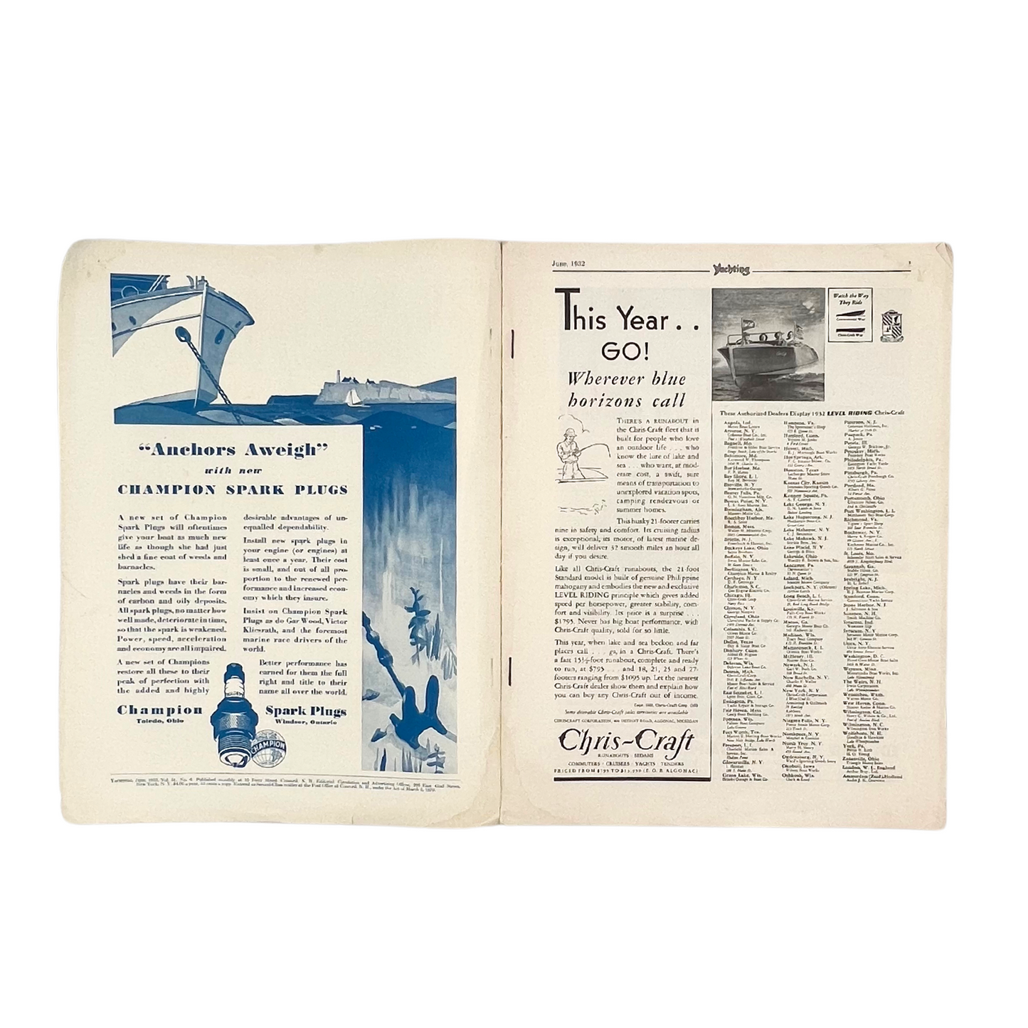 1932 Yachting magazine