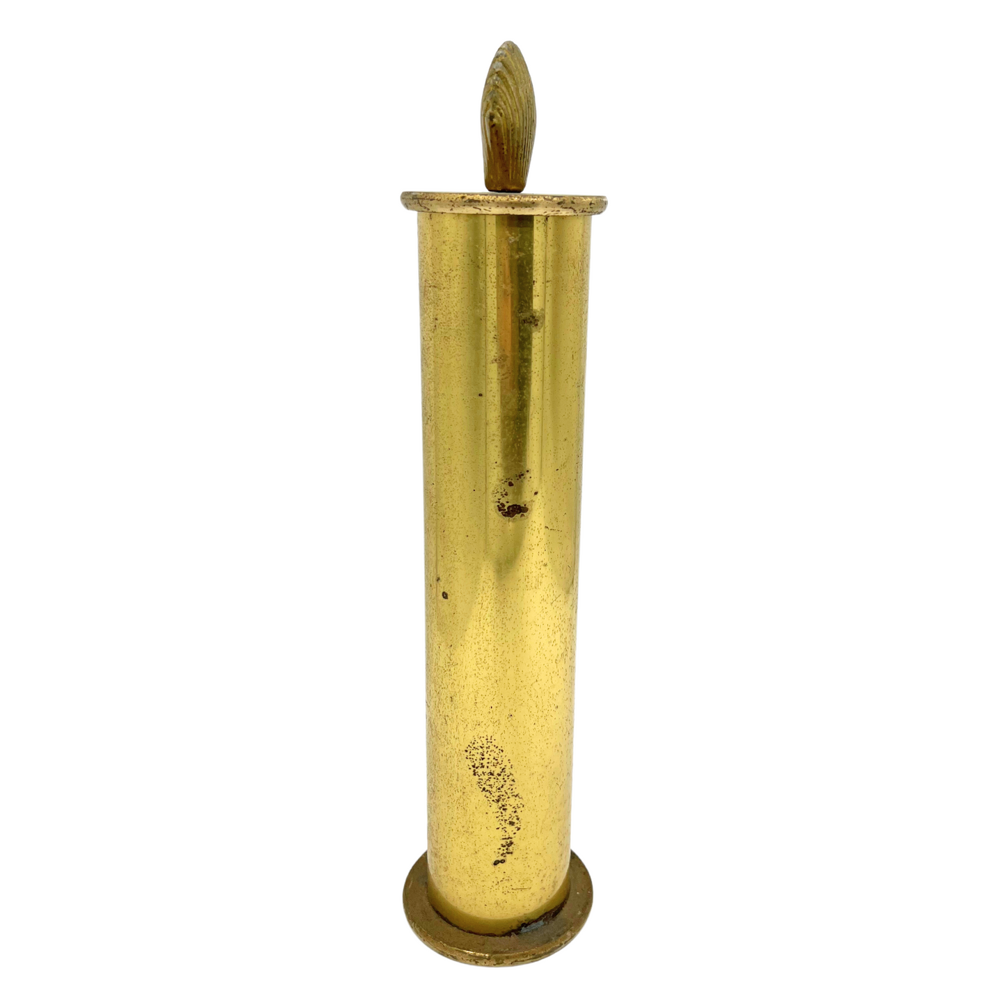 vintage brass shell match holder