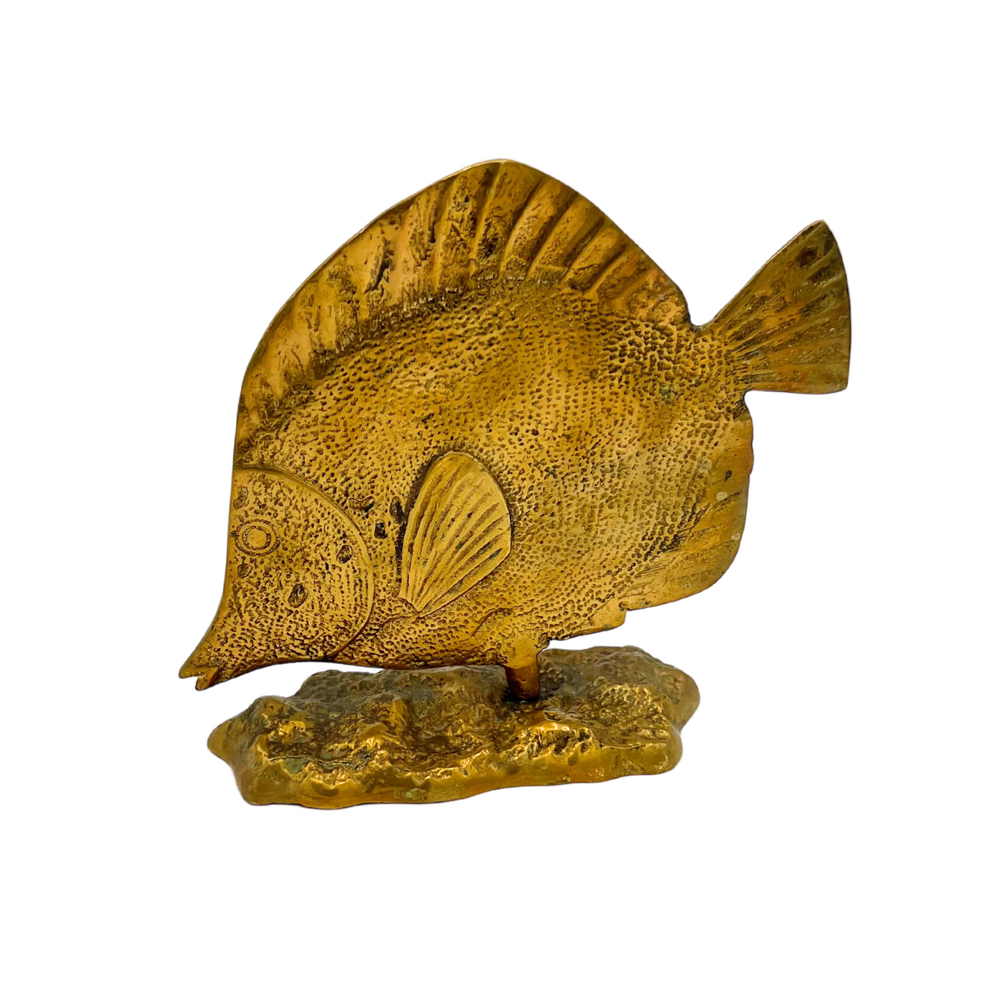 vintage brass angelfish